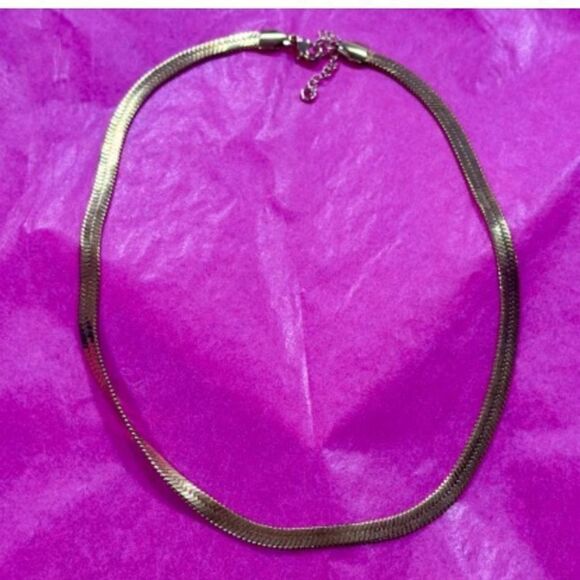 Rachel Nathan flat Herringbone chain necklace - Picture 1 of 3